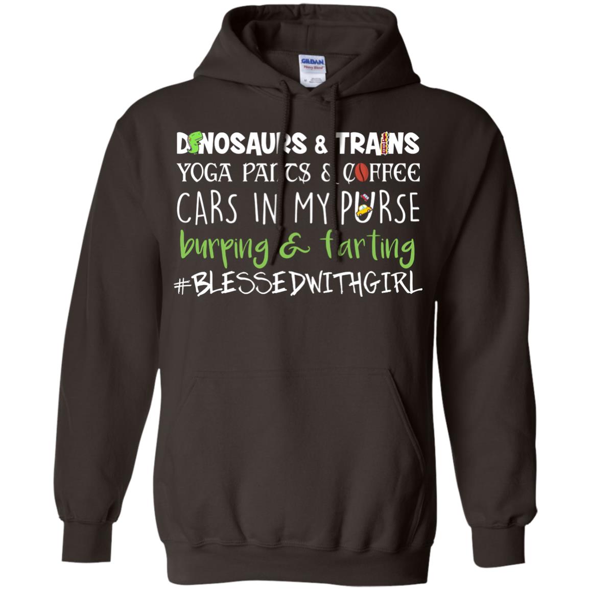 Dinosaurs And Trains Yoga Pants Coffee Cars In My Purse Buring Farting Mom Of Girls Shirt Dark Chocolate