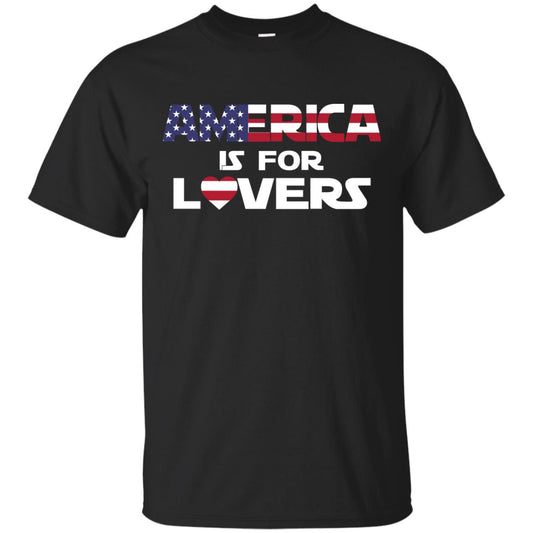 America Is For Lovers Flag Of United States Shirt Black
