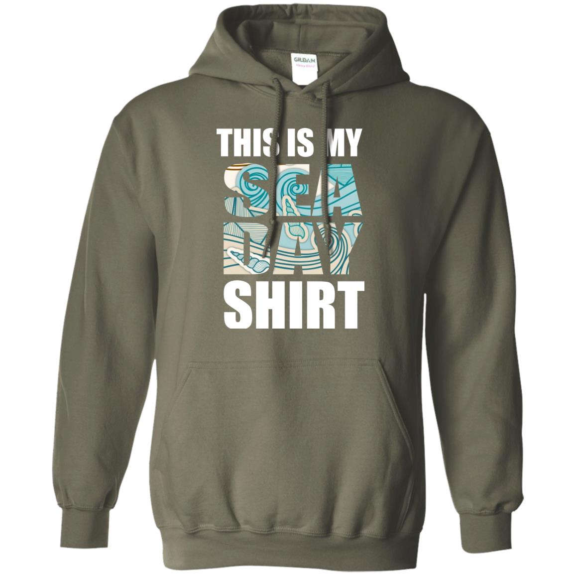 Summer Vacation T-shirt This Is My Sea Day Military Green
