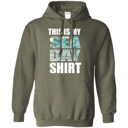 Summer Vacation T-shirt This Is My Sea Day Military Green