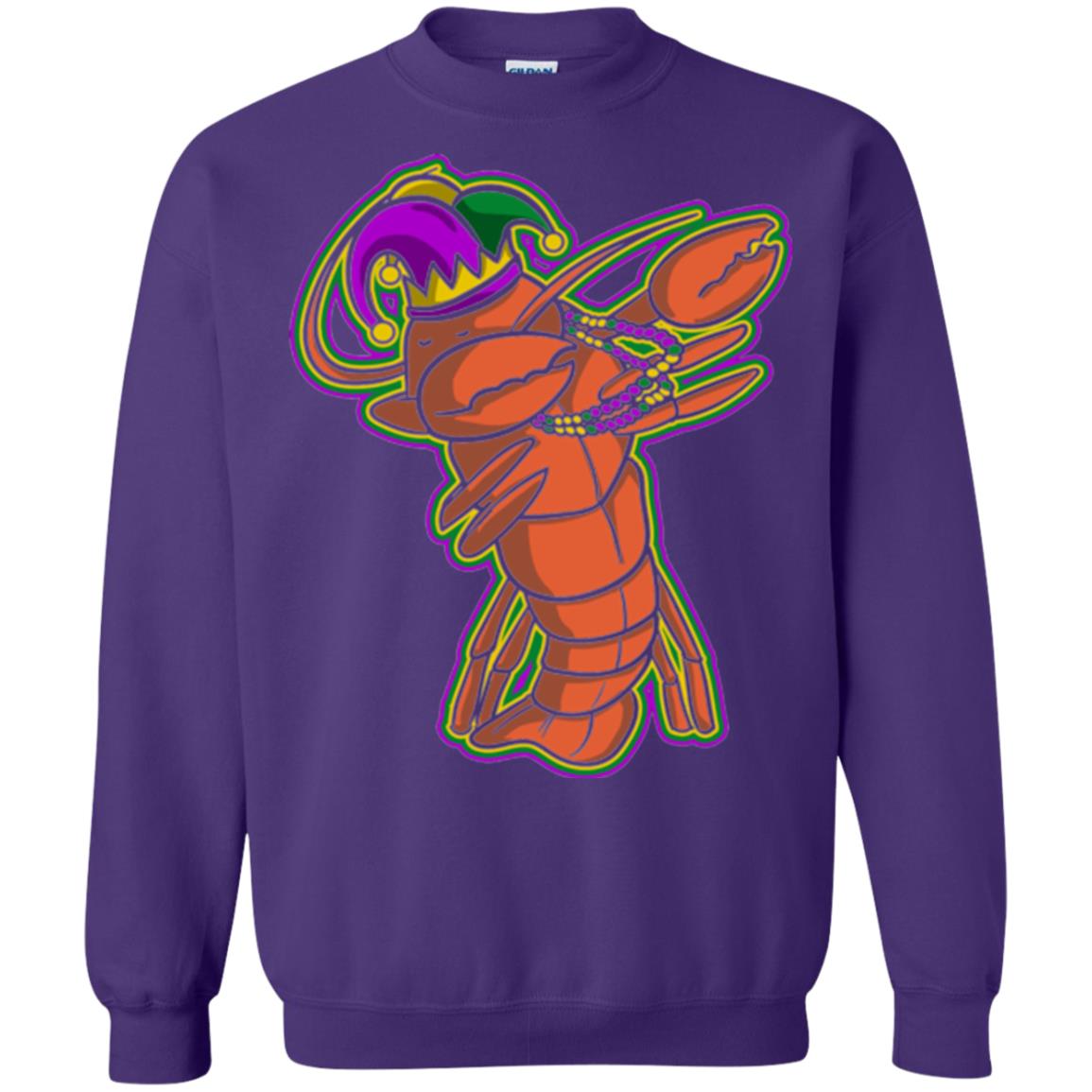 Dabbing Mardi Gras Crawfish T-shirt Mardi Gras Gift Shirt Purple