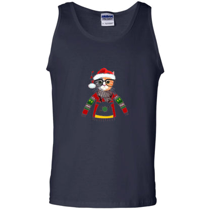 Cat Lovers T-shirt Meowy Christmas Navy