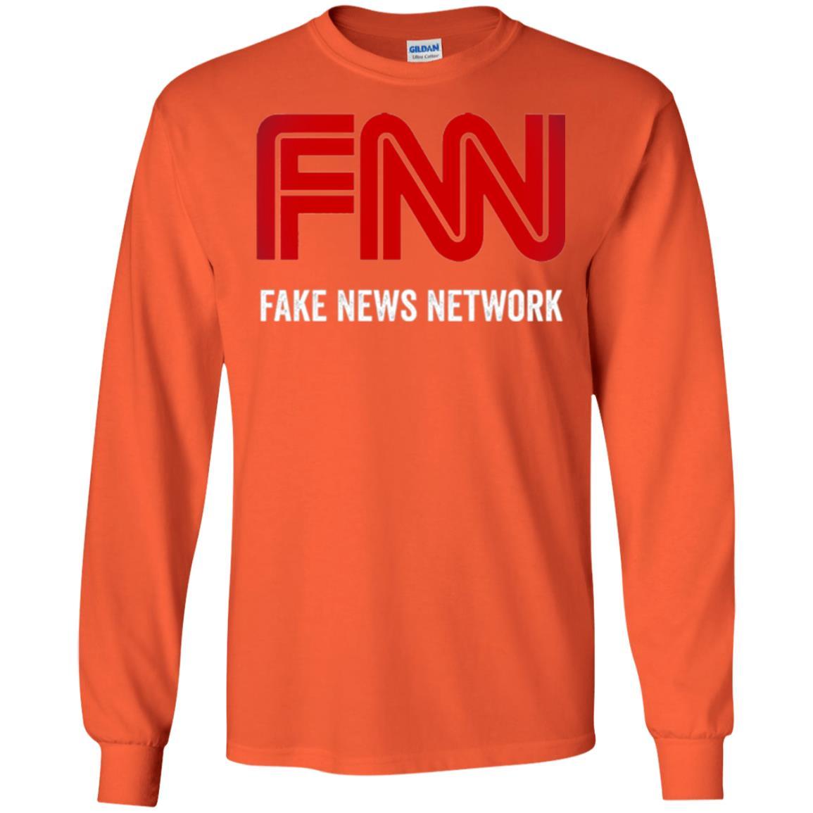 Anti Trump T-shirt Fnn The Fake News Network Orange