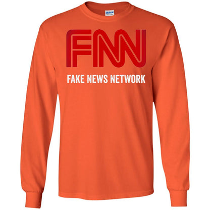 Anti Trump T-shirt Fnn The Fake News Network Orange