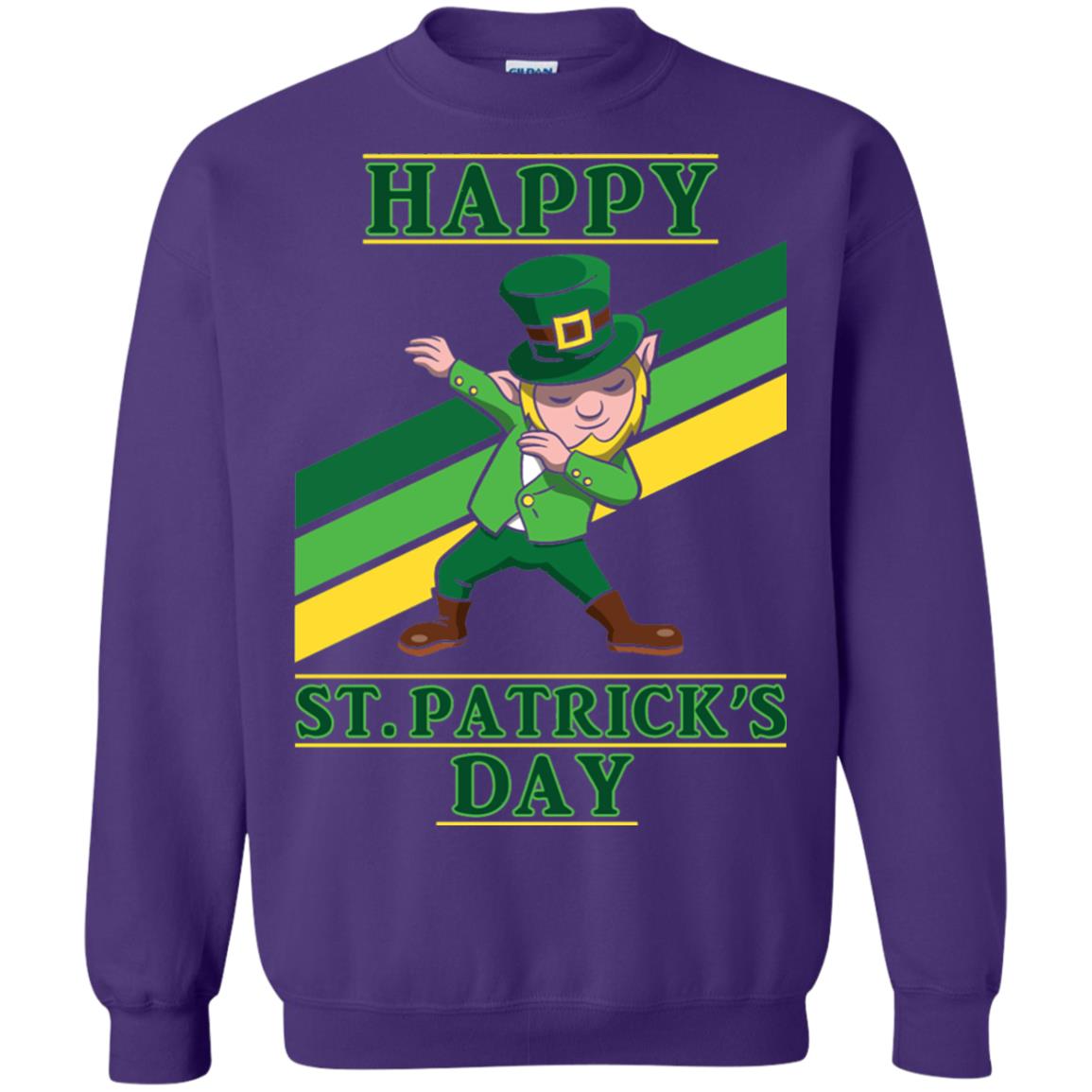 Dabbing Leprechaun Saint Patrick_s Day T-shirt Purple