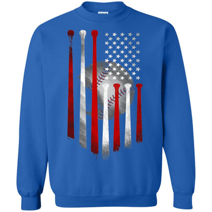 American Flag Baseball Flag Baseball Lover T-shirt Royal