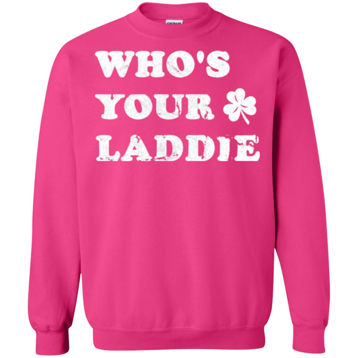 Whos Your Laddie Cute Shamrock T-shirt Heliconia