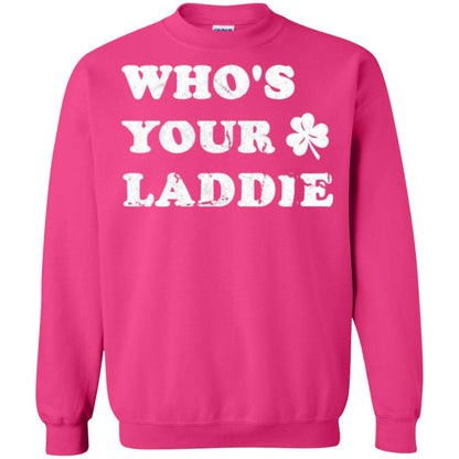 Whos Your Laddie Cute Shamrock T-shirt Heliconia