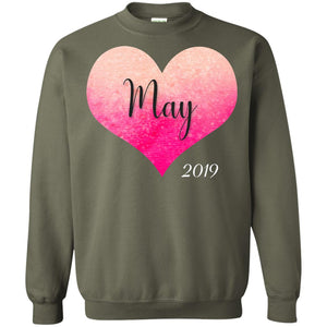 Pregnancy Reveal Announcement Party May 2019 ShirtG180 Gildan Crewneck Pullover Sweatshirt 8 oz.