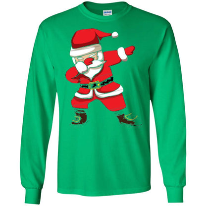 Christmas T-shirt Dabbing Santa Christmas T-shirt Irish Green