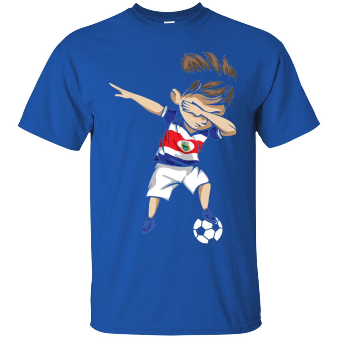 Dabbing Soccer Boy Costa Rica Jersey Football Shirt Royal