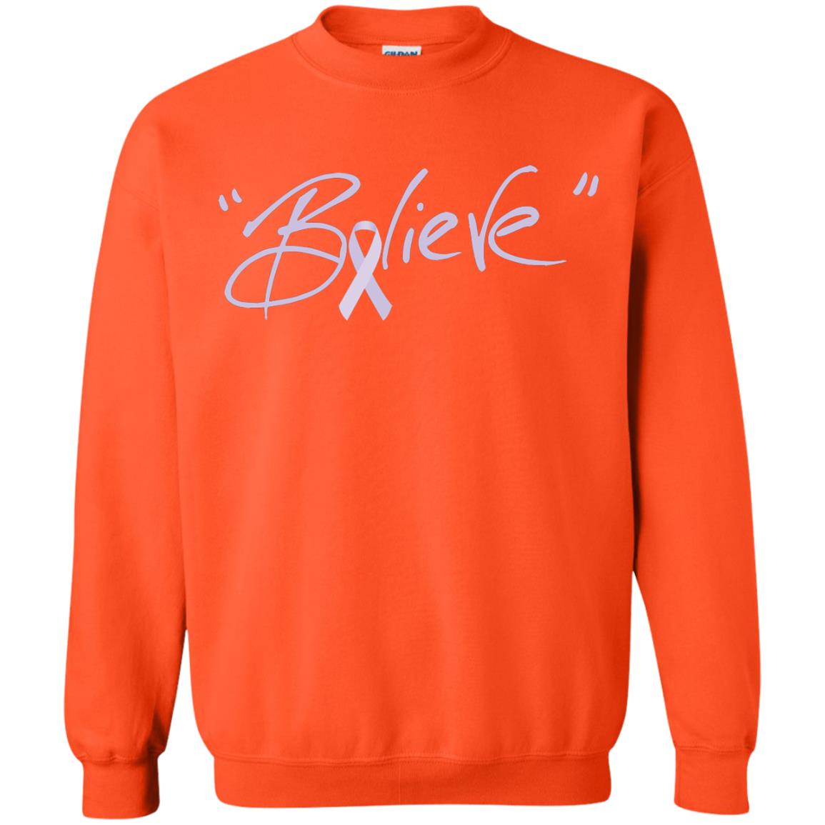 All Cancer Awareness Shirt Lavender Ribbon Believe Orange