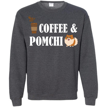 Coffee And Pomchi Lover Shirt Dark Heather