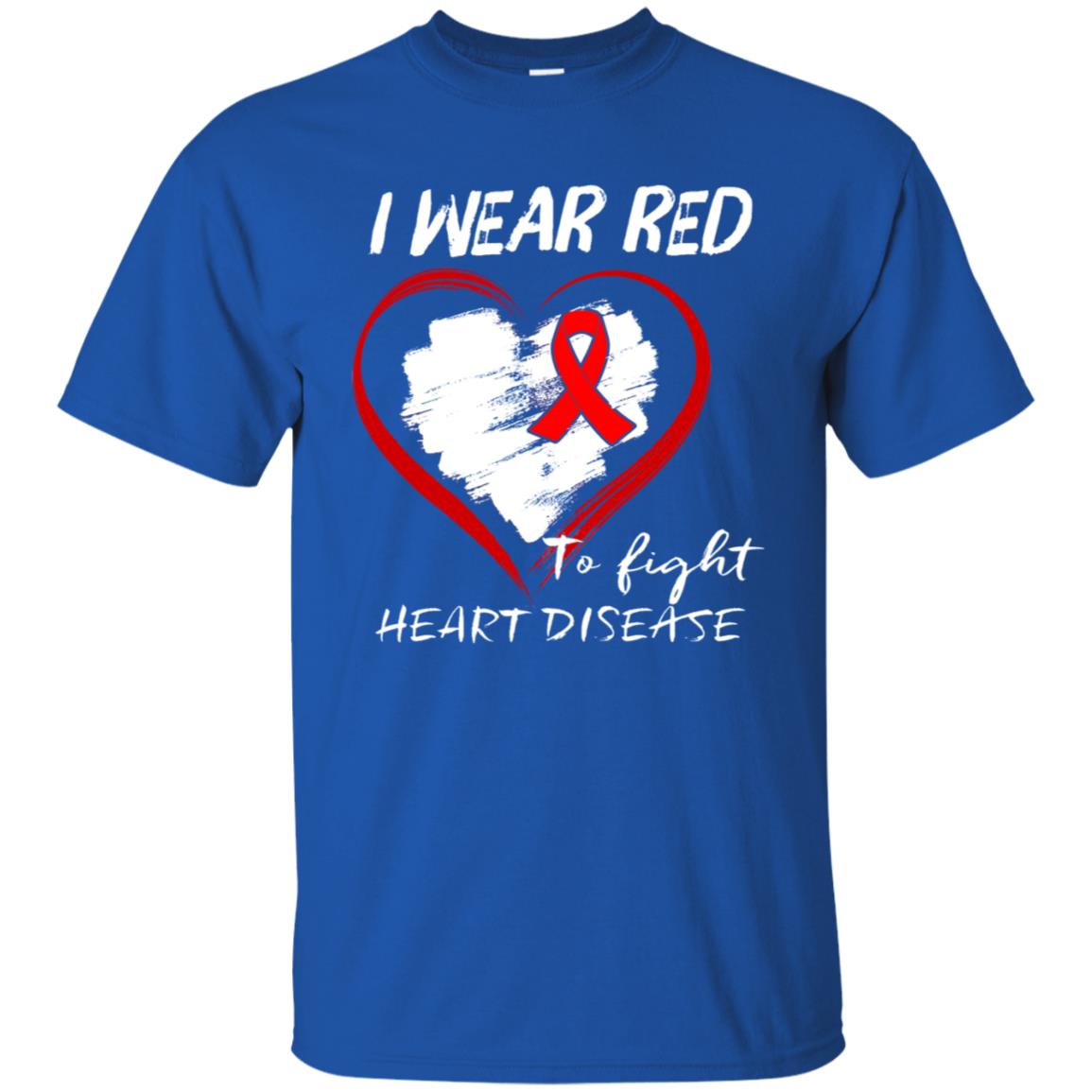 I Wear Red To Fight Heart Disease Shirt Royal