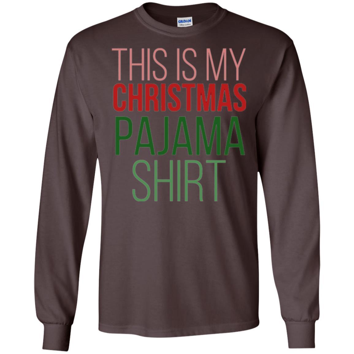 Christmas T-shirt This Is My Christmas Pajama Dark Chocolate