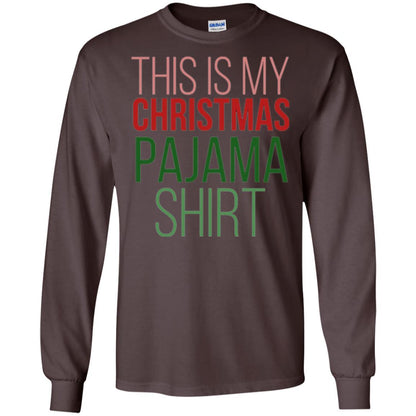 Christmas T-shirt This Is My Christmas Pajama Dark Chocolate