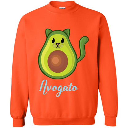 Avogato Avocado Cat Funny Avocato T-shirt Orange