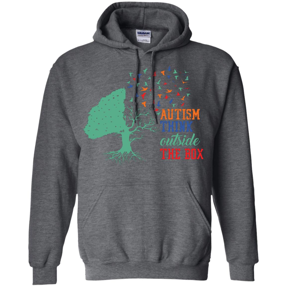 Autism Think Outside The Box Autism Awearness T-shirt Dark Heather