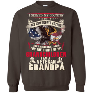 I Served My Country For My Children's Future And I Would Fight Again For The Rights Of My GrandchildrenG180 Gildan Crewneck Pullover Sweatshirt 8 oz.