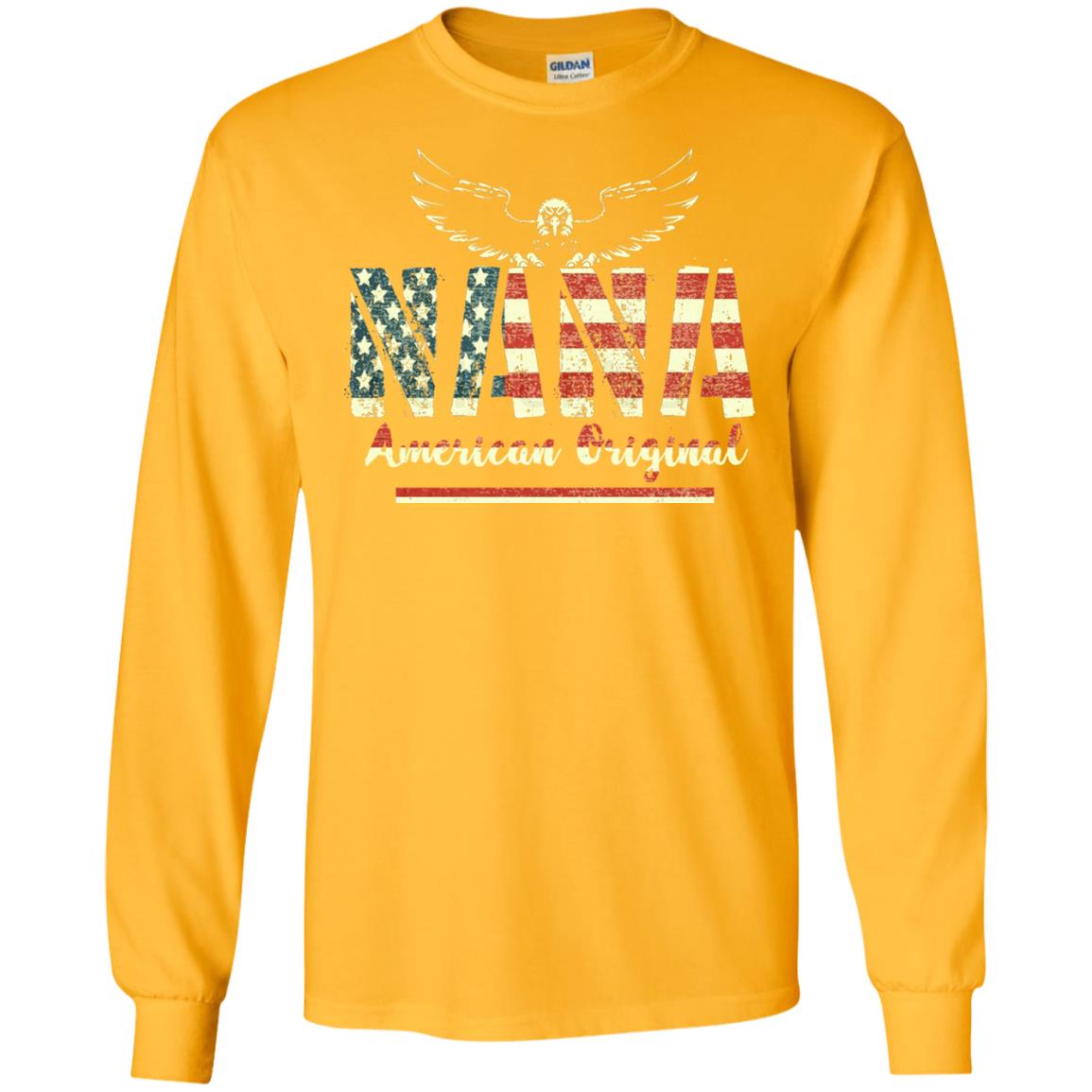 Nana American Original Grandparents T-shirt Gold