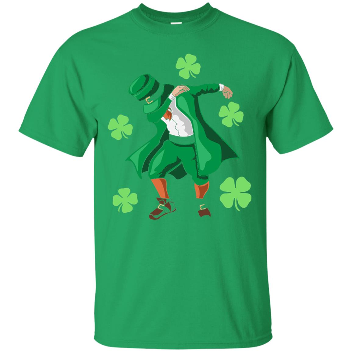 Funny Dabbing Leprechaun St. Patricks Day T-shirt Irish Green