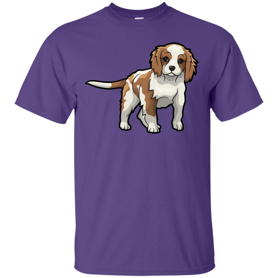 Cute Blenheim Cavalier King Charles Spaniel T-shirt Purple