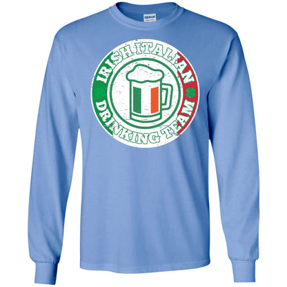 Irish Italian Drinking Team Italy Flag St Patrick_s Day T-shirt Carolina Blue