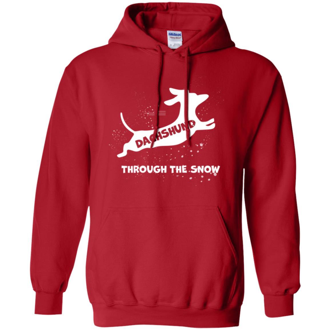 Dachshund Through The Snow T-shirt Red