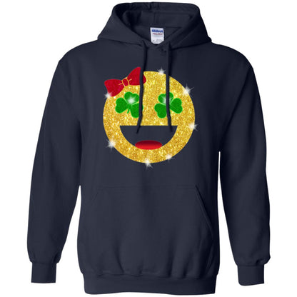 Happy Gold Blink Emoji Saint Patrick's Day T-shirt Navy