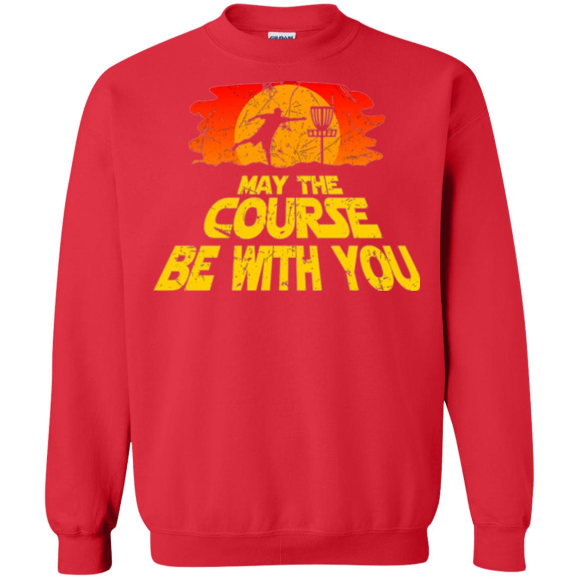 Disc Golf T-shirt May The Course Be With You Red