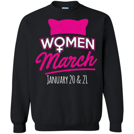 Women's Right T-shirt Women March January 2018 Pussycat Ears Hat Black