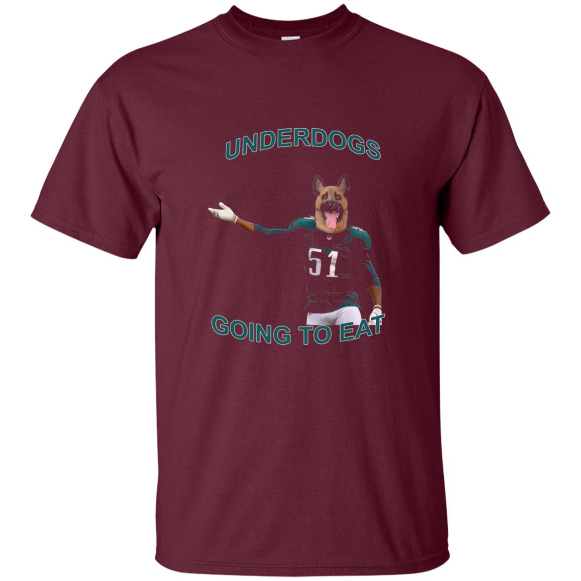 Football T-shirt Underdogs Going To Eat