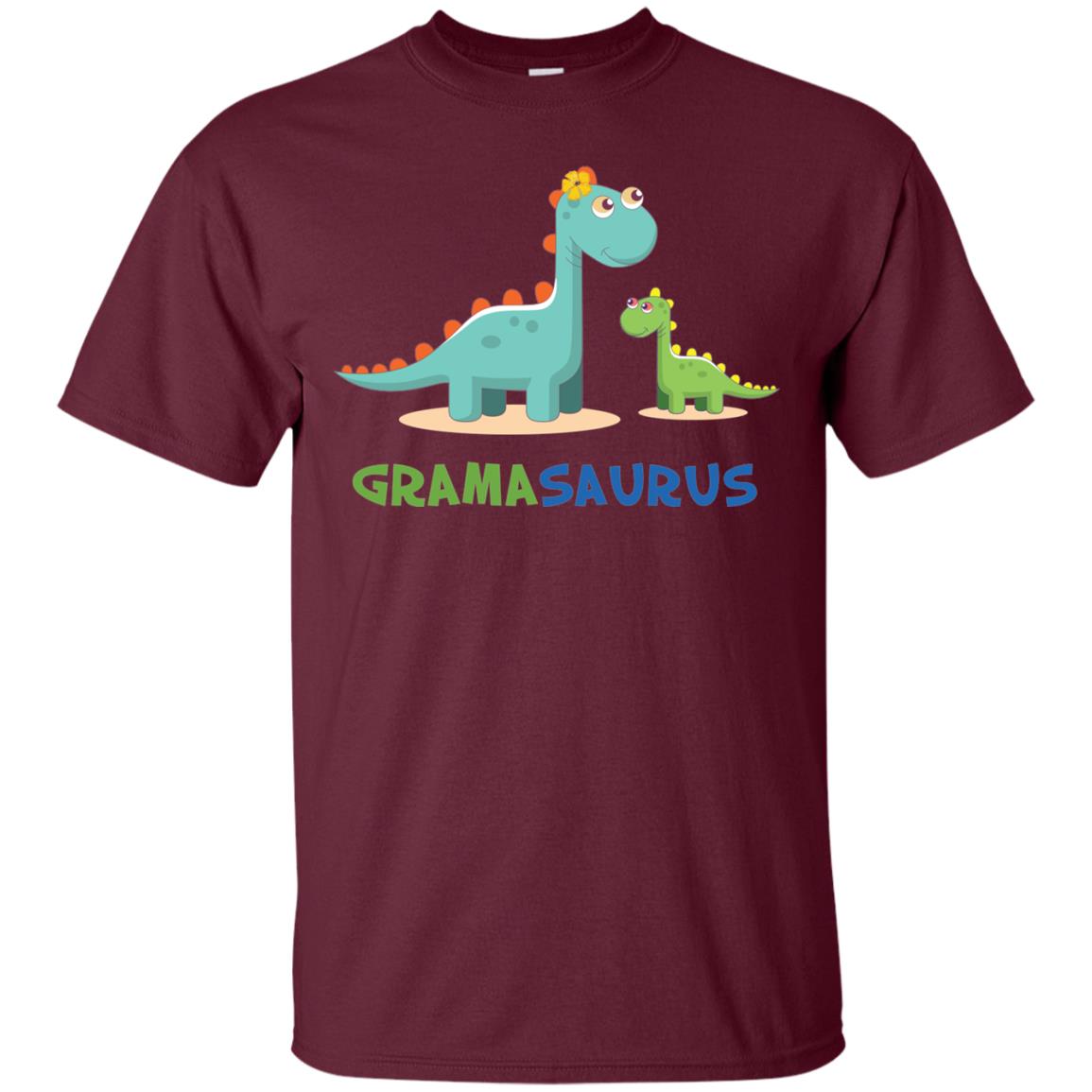 Gramasaurus Grandmom Grandma Shirt Maroon