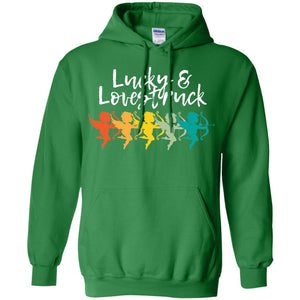 Vintage Retro Valentine_s Lucky Lovestruck Tshirt