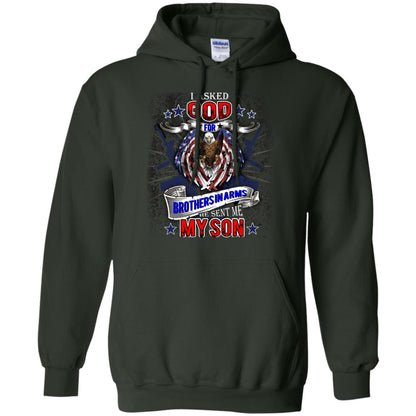 God Sent Me My Veteran Son Daddy T-shirt Forest Green