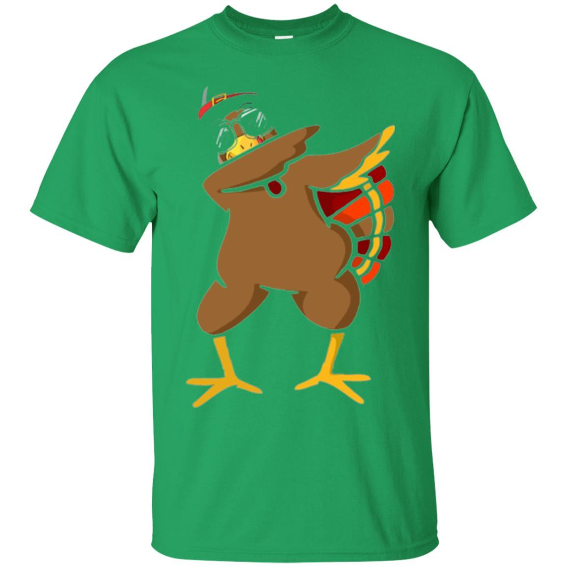 Thanksgiving T-shirt Dabbing Turkey Irish Green