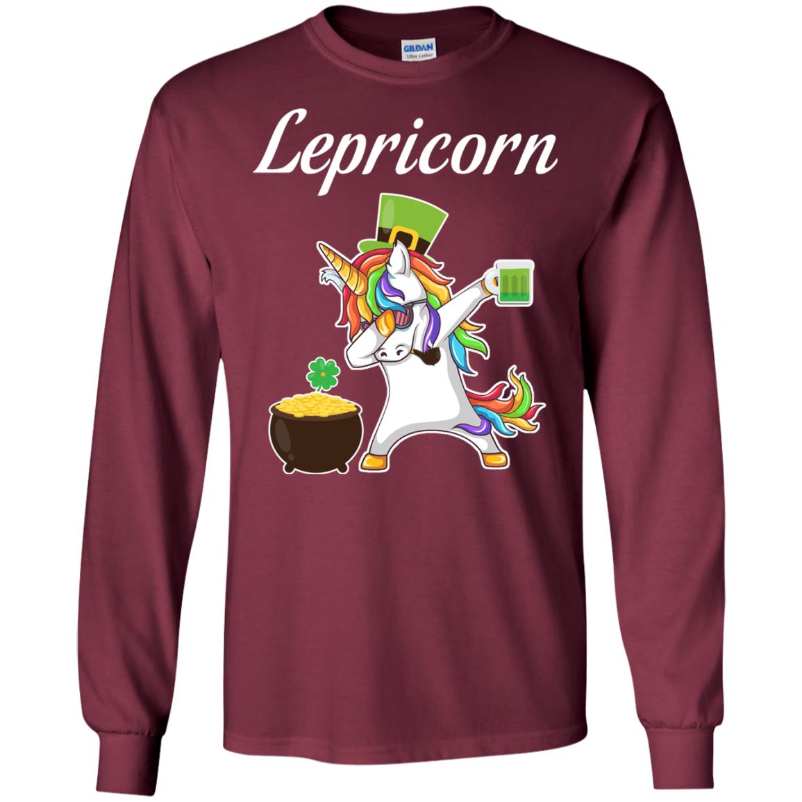 Lepricorn Saint Patrick's Day T-shirt Maroon