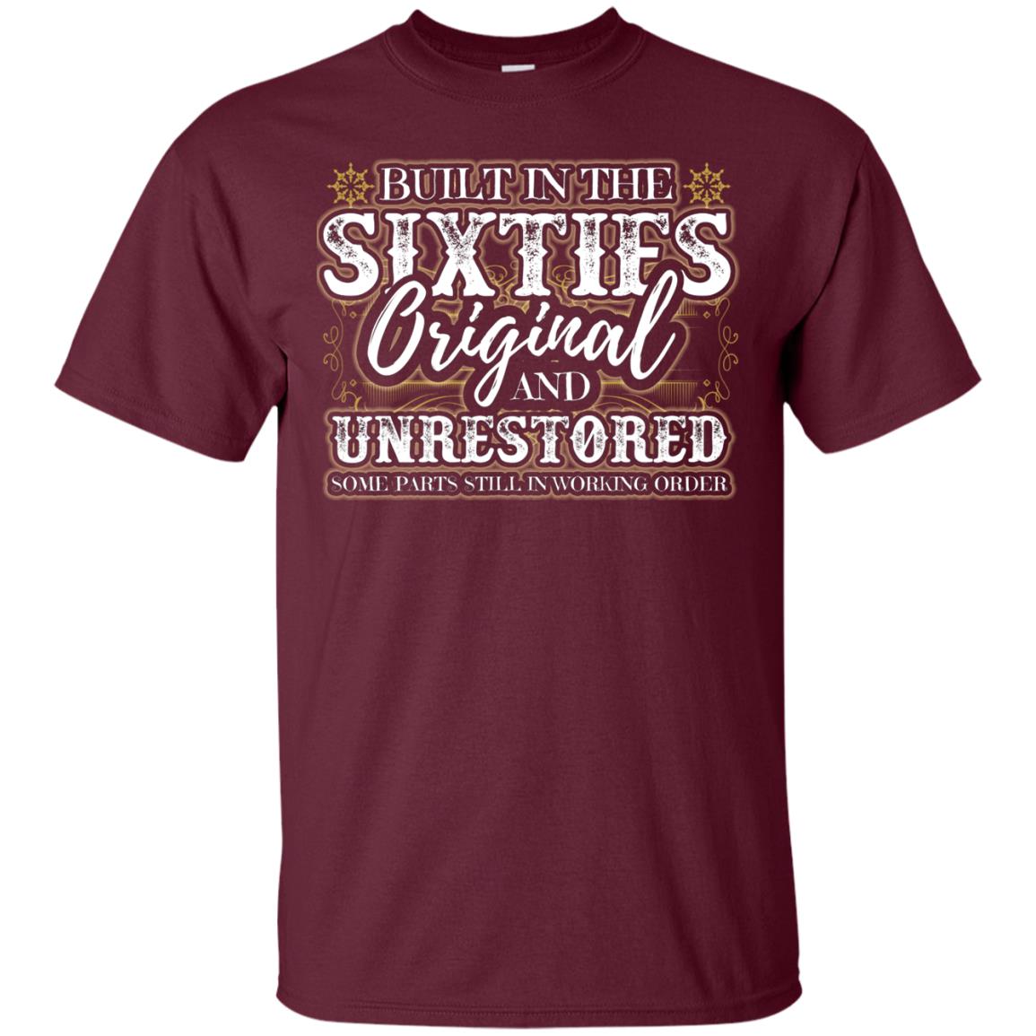 Built In The Sixties Original And Unrestored 1960s Birthday Shirt Maroon