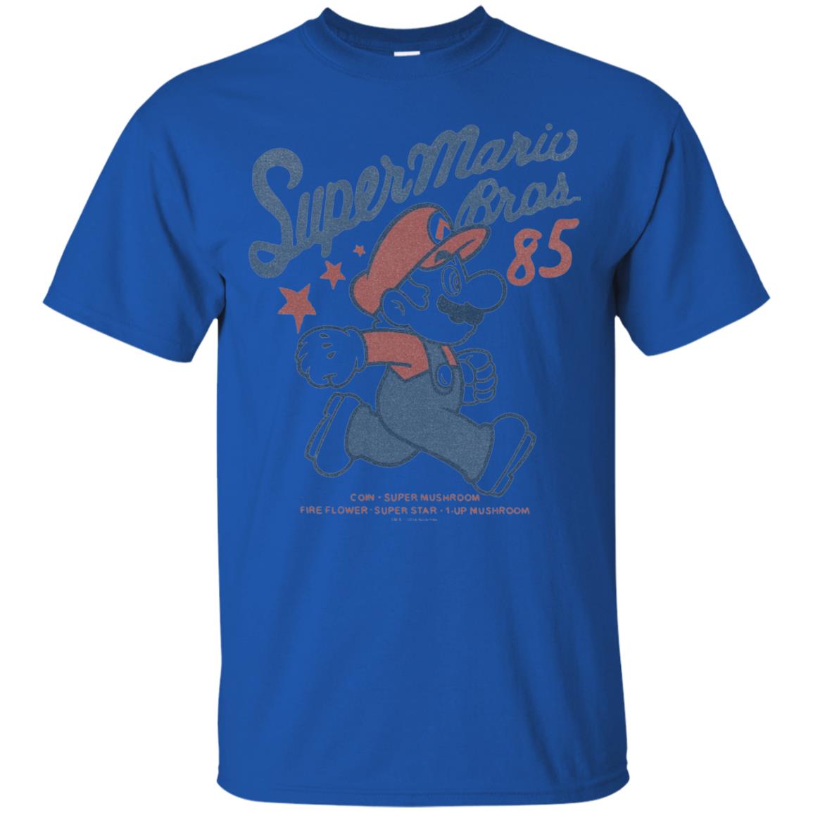 Nintendo Super Mario Brothers 85 Vintage Stars T-shirt Royal