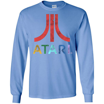 Colorful Retro Atari Gaming Logo T-shirt Carolina Blue
