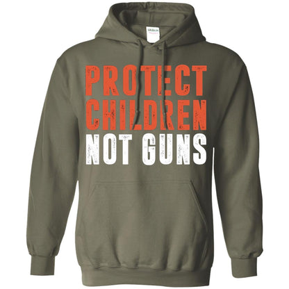 Protect Children Not Guns Quote Shirt Military Green