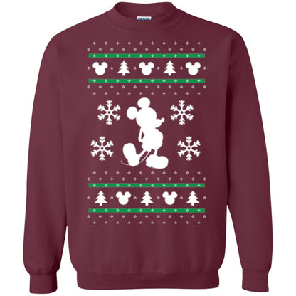 Christmas T-shirt Mickey Mouse Maroon