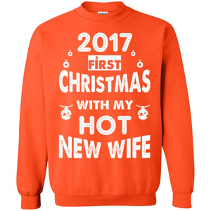 Husband T-shirt 2017 Frist Christmas With My Hot New Wife