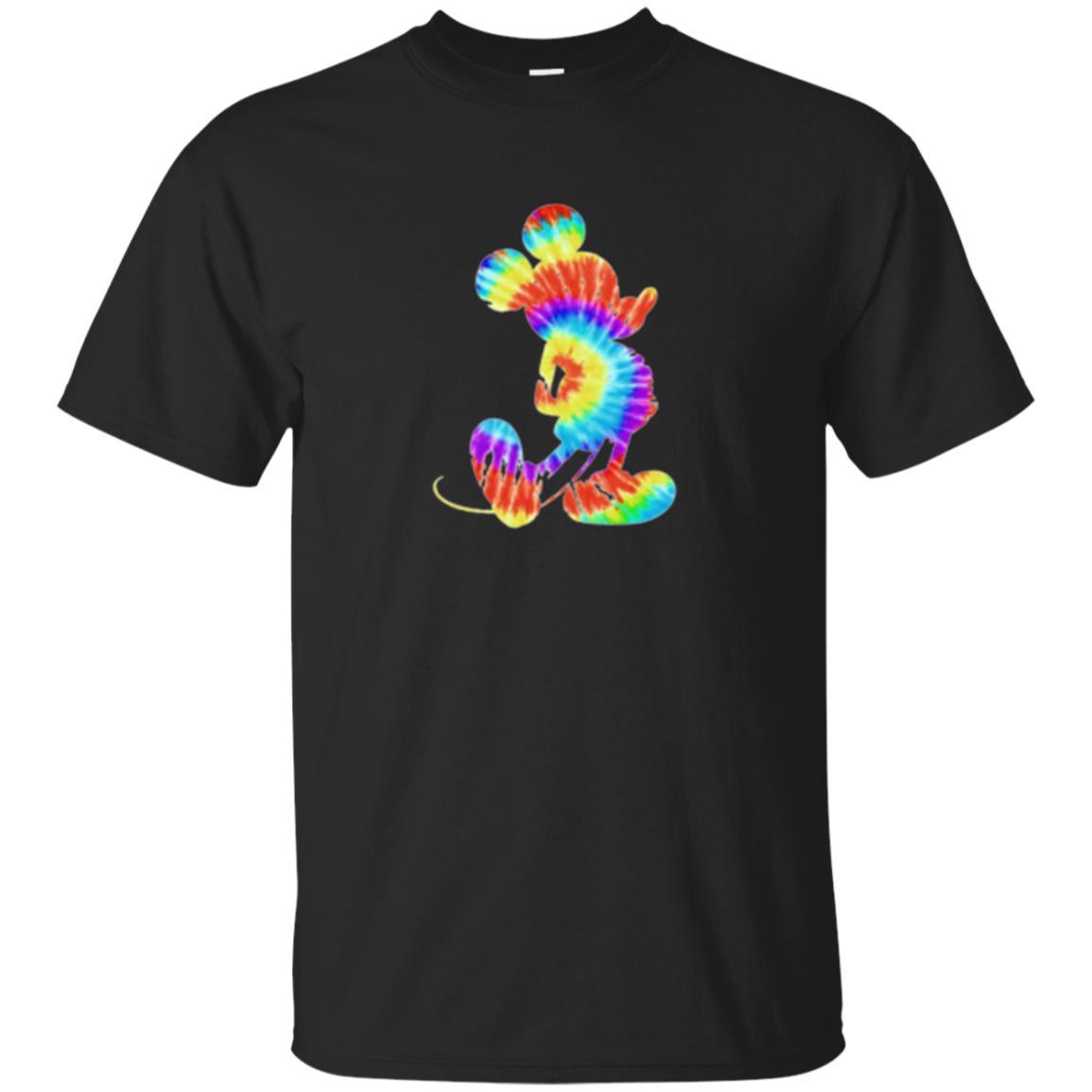 Cartoon T-shirt Tie-dye Mickey Mouse T-shirt Black