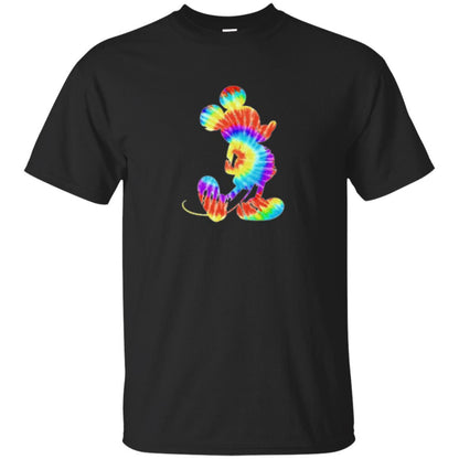 Cartoon T-shirt Tie-dye Mickey Mouse T-shirt Black