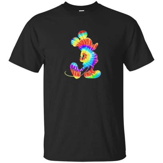 Cartoon T-shirt Tie-dye Mickey Mouse T-shirt Black