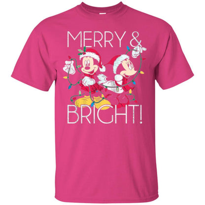 Disney Mickey Mouse T-shirt Merry And Bright Christmas Heliconia