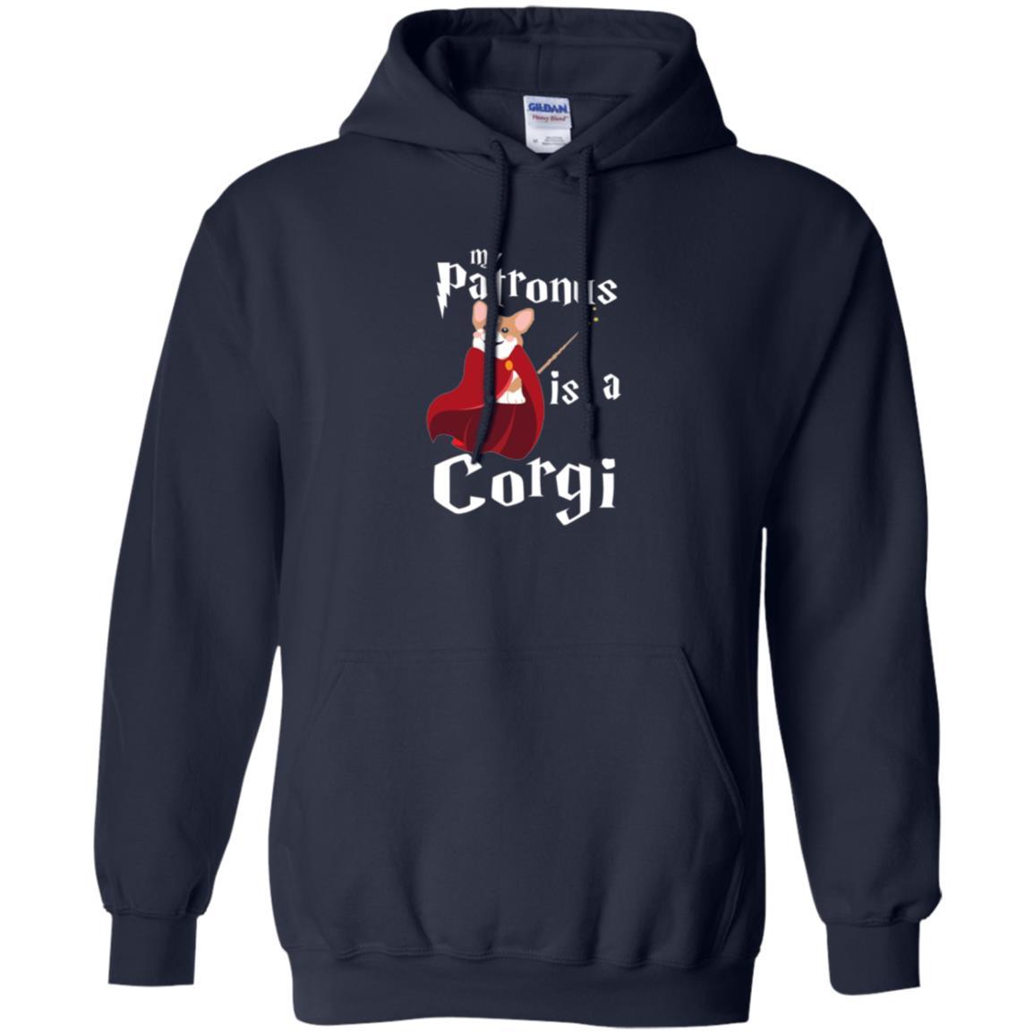 Dog Lover T-shirt My Patronus Is A Corgi T-shirt Navy