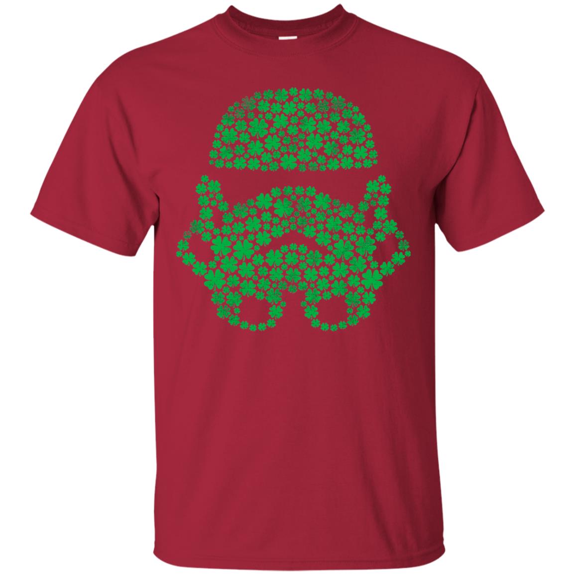 Stormtrooper Clovers St. Patrick_s Graphic T-shirt Cardinal