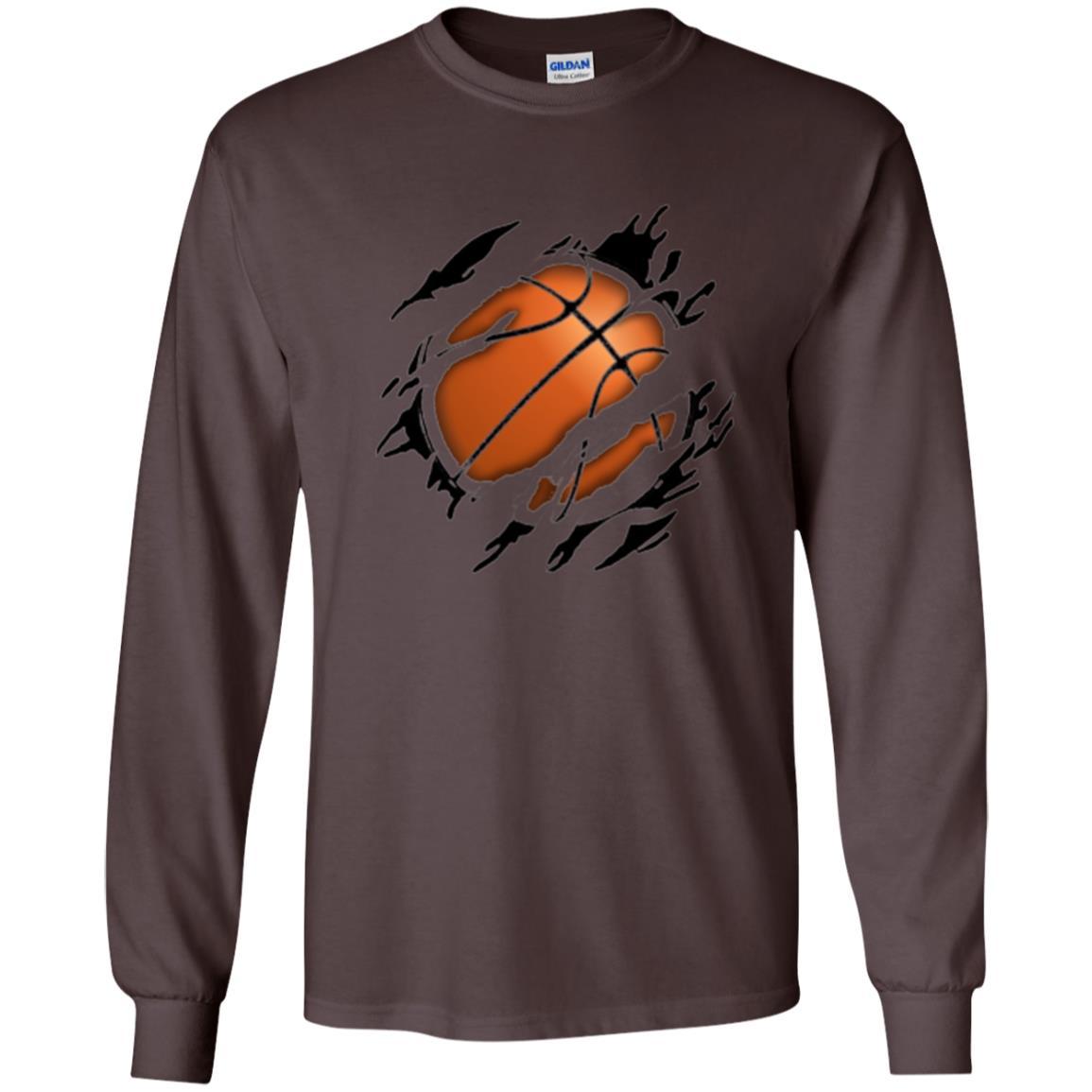 Basketball Lover T-shirt Basketball In Me Dark Chocolate